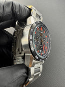 Tag Heuer Carrera Aço 43mm, Mostrador Preto e Vermelho
