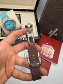 Patek Philippe Nautilus 39mm, Mostrador Marrom, Pulseira Borracha