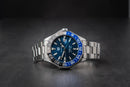 Tag Heuer Aquarecer Cal. 7 GMT 43mm Aço Mostrador Azul Luneta Preto/Azul