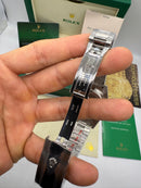Rolex DateJust 41/36mm Aço, Mostrador Preto, Pulseira Oyster