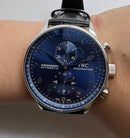IWC PORTUGIESER CRONÓGRAFO - Aço 41mm - Mostrador Azul -