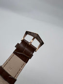 Patek Phillippe Fases da Lua 42mm Aço Pulseira Couro