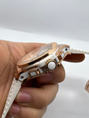Hublot Big Bang 44mm Aço/Rose Mostrador Branco