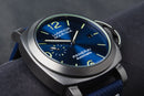 Panerai Luminor Marina 44mm Aço Oxigray Mostrador Azul Pulseira Nylon