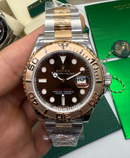 Rolex Yacht-Master 40 Oyster, 40 mm, Aço e Rose, Mostrador Marrom - CLONE