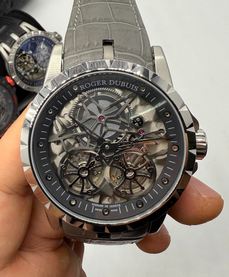 Roger Dubuis Excalibur Tourbillon Duplo 45mm Aço