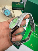 Rolex Oyster Perpetual 36mm/41mm Aço Mostrador Abacate