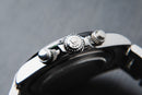 Rolex Daytona 40mm Aço Mostrador Cinza Luneta Preta Pulseira Oyster
