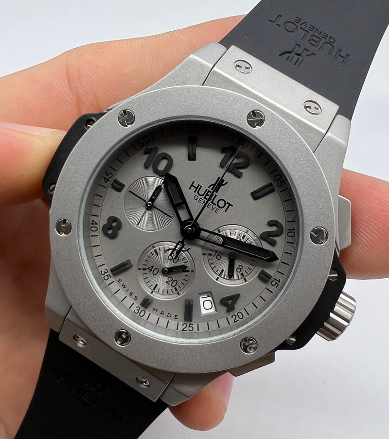 Hublot Big Bang 44mm Aço Mostrador Cinza Bezel Cinza