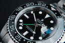 Rolex GMT Master II 40mm Aço Mostrador Preto Luneta Preta
