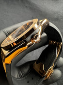 Hublot Classic Fusion 45mm Aço Rosê Mostrador Preto Puls. Couro com Borracha