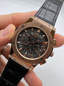 Hublot Classic Chrono Rosè 45mm Mostrador Preto