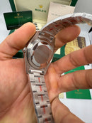 Rolex DateJust 41/36mm Aço, Mostrador Prata, Pulseira Oyster