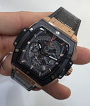 Hublot Spirit Of Big Bang 42mm, Aço/Rose Mostrador Cinza Esqueleto
