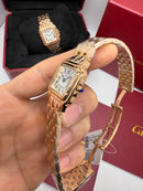 Cartier Panthère - Aço/Rose - 23mm/29mm - Mostrador Branco