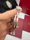 Cartier Panthère - Aço/Dourado - 23mm/29mm - Mostrador Branco