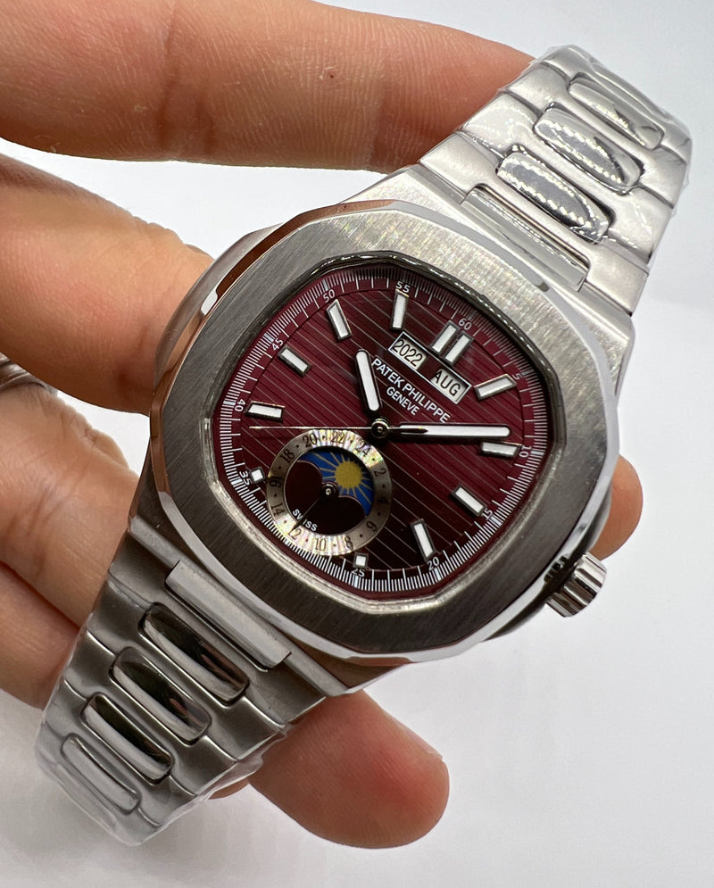 Patek Philippe Nautilus Fases da Lua 39mm, Aço