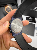 Hublot Vendome Classic Chrono 45mm Aço/OxBlue Mostrador Azul
