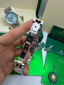 Rolex Oyster Perpetual Land‑Dweller 40mm Aço/Dourado, Mostrador Azul Glacial