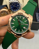Vacheron Constantin Overseas Aço/Rose 40mm, Mostrador Verde