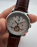 Patek Phillippe Turbilhão 42mm Aço, Pulseira Couro