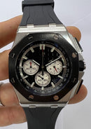 Audemars Piguet Royal Oak Offshore 44mm Mostrador Preto Bezel Aço