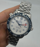Omega Seamaster Co-Axial 40mm Mostrador Branco - American Cup 2024
