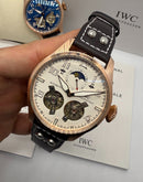IWC PORTUGIESER YACTH CLUB TURBILHÃO - 44mm - Aço Most. Branco Puls Couro