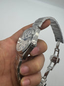 Omega Aquaterra 41,5mm Aço Mostrador Branco Luneta Lisa