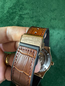Hublot Classic Fusion 45mm Aço Rosê Mostrador Marrom Puls. Couro com Borracha