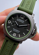 Panerai Luminor Marina 44mm Aço Mostrador Preto Pulseira Borracha