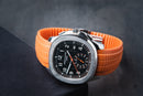 Patek Philippe Aquanaut 42mm Aço Mostrador Preto Pulseira Borracha