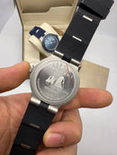 Bvlgari Alumium 41mm - Mostrador Branco Aluminio Pulseira Borracha