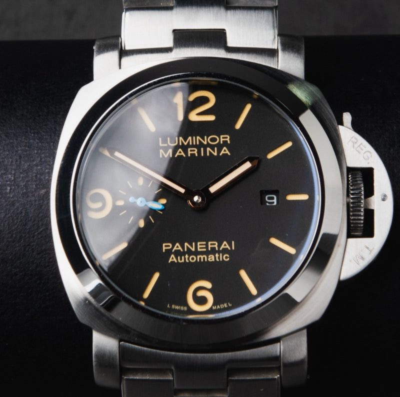Panerai Luminor Marina 44mm, Aço, Mostrador Preto