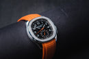 Patek Philippe Aquanaut 42mm Aço Mostrador Preto Pulseira Borracha
