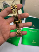 Rolex Date-Just 41mm/36mm Aço/Dourado, Mostrador Dourado, Luneta Canelada