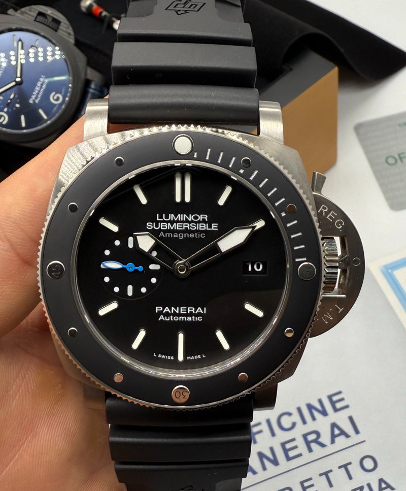 Panerai Submersible Amagnetic, Titânio, 47mm - CLONE
