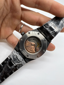 Audemars Piguet Royal Oak 41mm Aço OXIBLACK Mostrador Preto Bezel e Pulseira Aço