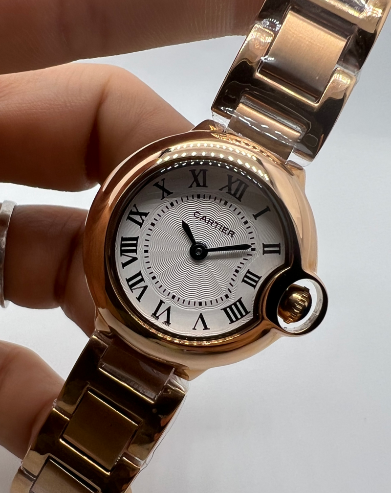 Ballon Bleu de Cartier - Aço/Rose - 33mm - Mostrador Tradicional