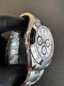 Rolex Daytona 40mm Aço, Mostrador Branco