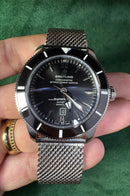 Breitling Superocean Aço 44mm Mostrador Preto Bisel Preto