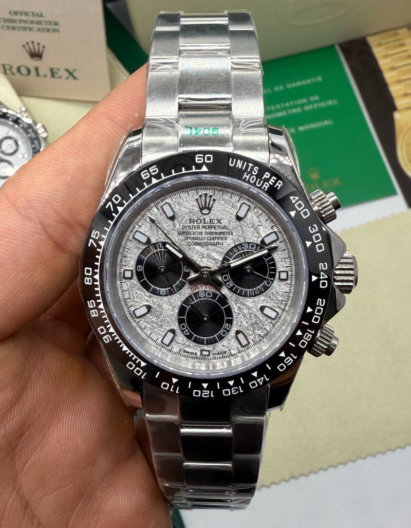 Rolex Daytona 40mm Aço, Mostrador Prata