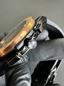 Hublot Classic Chrono Rosè 45mm Mostrador Preto Puls. Borracha/Couro