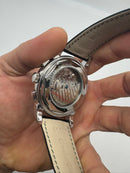 Patek Phillippe Fases da Lua 42mm Aço, Pulseira Couro