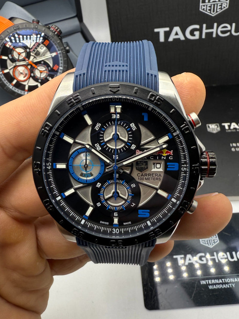 TAG Heuer Carrera RedBull Aço 43mm Mostrador Preto
