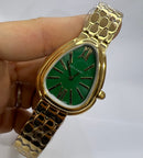 Bvlgari SERPENTI SEDUTTORI 33mm Dourado - Mostrador Verde