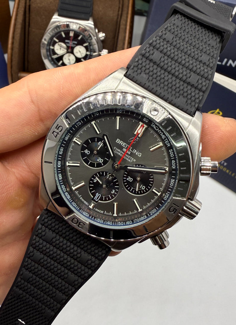 Breitling Super Chronomat Aço 44mm Pulseira Borracha
