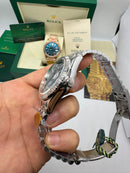 Rolex Sky-Dweller - 42 mm,Aço 904L - Mostrador Verde - Jubilee - CLONE