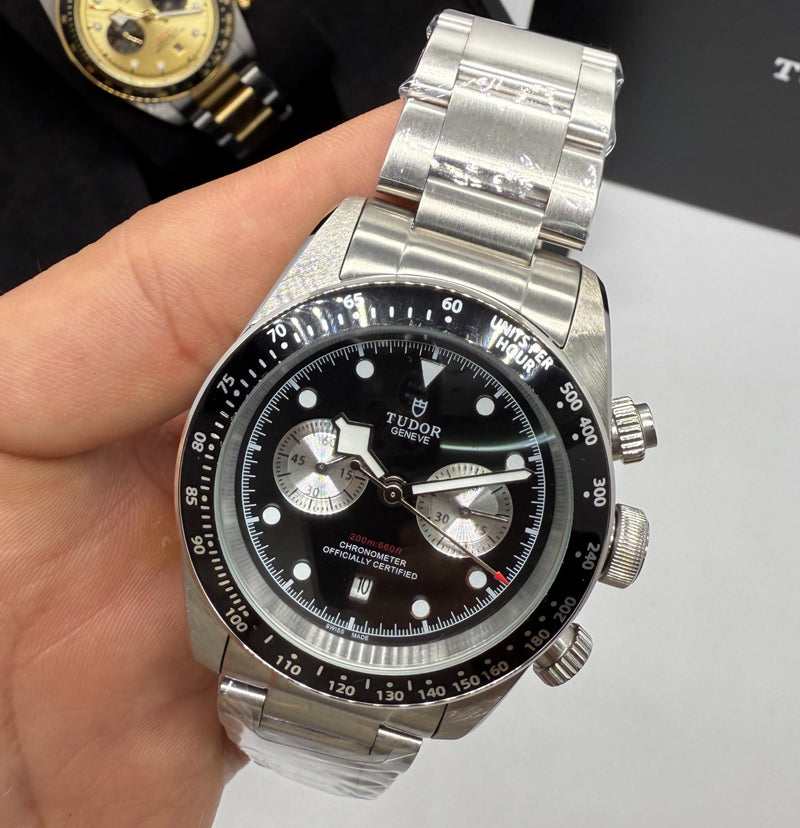 Tudor Black Bay Chrono Aço 41mm, Mostrador Preto - Oyster