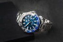 Tag Heuer Aquarecer Cal. 7 GMT 43mm Aço Mostrador Azul Luneta Preto/Azul